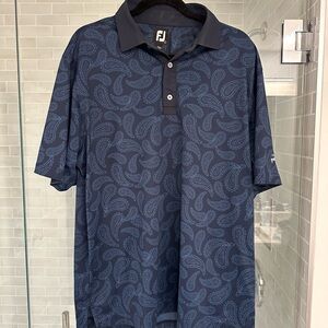 FootJoy Blue Polo Shirt Performance Fabric